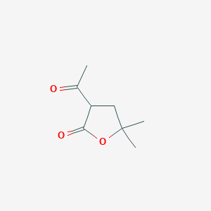 molecular formula C8H12O3 B1660270 3-Acetyl-5,5-dimethyloxolan-2-one CAS No. 7391-53-9