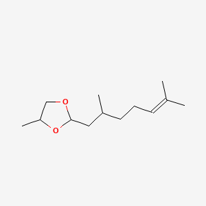 molecular formula C13H24O2 B1660287 2-(2,6-Dimethylhept-5-enyl)-4-methyl-1,3-dioxolane CAS No. 74094-64-7