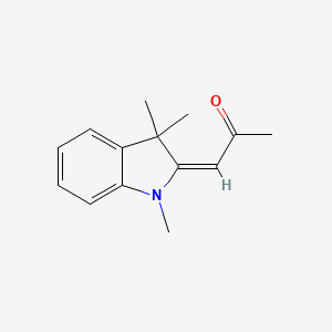 (1E)-1-(1,3,3-trimethylindol-2-ylidene)propan-2-one