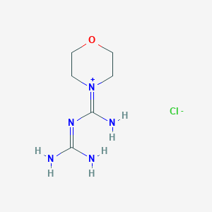 molecular formula C6H14ClN5O B1660297 2-[Amino(morpholin-4-ium-4-ylidene)methyl]guanidine;chloride CAS No. 7420-18-0