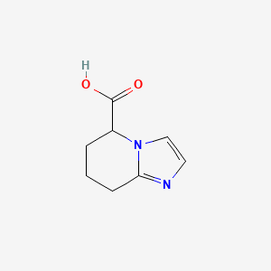 molecular formula C8H10N2O2 B1660301 5,6,7,8-Tetrahydroimidazo[1,2-a]pyridine-5-carboxylic acid CAS No. 74268-14-7