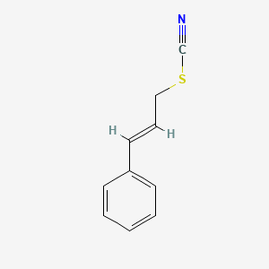 molecular formula C10H9NS B1660306 Cinnamyl thiocyanic acid CAS No. 74394-96-0