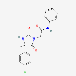 2-[4-(4-Chlorophenyl)-4-methyl-2,5-dioxoimidazolidin-1-yl]-n-phenylacetamide