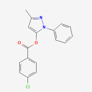 (5-Methyl-2-phenylpyrazol-3-yl) 4-chlorobenzoate