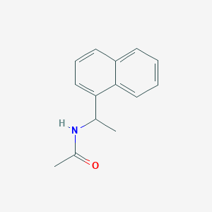 molecular formula C14H15NO B1660332 Acetamide, N-[1-(1-naphthalenyl)ethyl]- CAS No. 74743-04-7