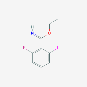 molecular formula C9H9FINO B1660337 Ethyl 2-fluoro-6-iodobenzenecarboximidate CAS No. 748188-91-2