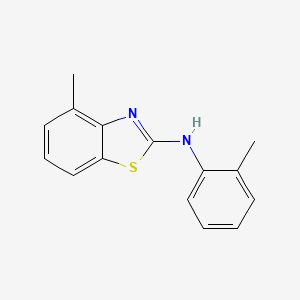 molecular formula C15H14N2S B1660338 4-methyl-N-(2-methylphenyl)-1,3-benzothiazol-2-amine CAS No. 74821-71-9