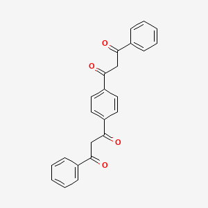 molecular formula C24H18O4 B1660341 1,3-Propanedione, 1,1'-(1,4-phenylene)bis[3-phenyl- CAS No. 7488-30-4