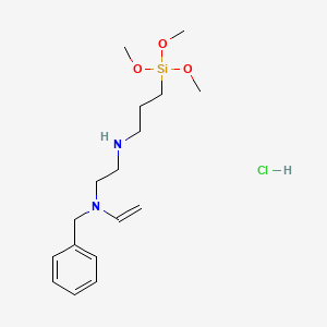 molecular formula C17H31ClN2O3Si B1660358 3-((2-(N-Vinylbenzylamino)ethyl)amino)propyltrimethoxysilane hydrochloride CAS No. 75088-62-9