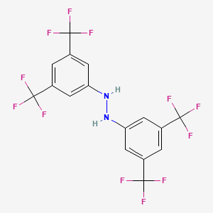 molecular formula C16H8F12N2 B1660359 1,2-Bis[3,5-bis(trifluoromethyl)phenyl]hydrazine CAS No. 75092-05-6