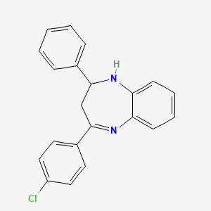 4-(4-chlorophenyl)-2-phenyl-2,3-dihydro-1H-1,5-benzodiazepine