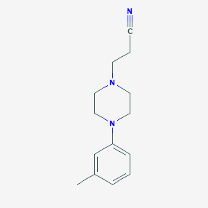 molecular formula C14H19N3 B1660378 3-[4-(3-Methylphenyl)piperazin-1-yl]propanenitrile CAS No. 75426-48-1