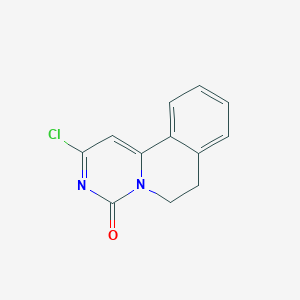 molecular formula C12H9ClN2O B1660384 2-chloro-6,7-dihydro-4H-pyrimido[6,1-a]isoquinolin-4-one CAS No. 75536-00-4