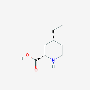 molecular formula C8H15NO2 B1660387 (2S,4R)-4-Ethylpiperidine-2-carboxylic acid CAS No. 755752-40-0