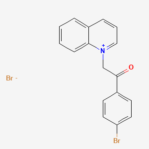 molecular formula C17H13Br2NO B1660388 Quinolinium, 1-[2-(4-bromophenyl)-2-oxoethyl]-, bromide CAS No. 75613-95-5
