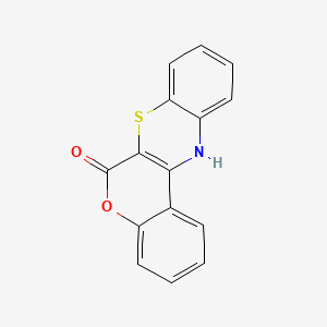 molecular formula C15H9NO2S B1660401 Chromeno(3,4-b)(1,4)benzothiazin-6(12H)-one CAS No. 75908-14-4