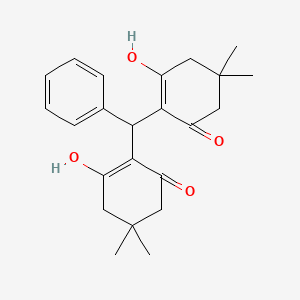 molecular formula C23H28O4 B1660404 3-Hydroxy-2-[(2-hydroxy-4,4-dimethyl-6-oxocyclohexen-1-yl)-phenylmethyl]-5,5-dimethylcyclohex-2-en-1-one CAS No. 7600-00-2