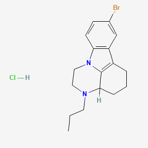 1H-Pyrazino(3,2,1-jk)carbazole, 2,3,3a,4,5,6-hexahydro-8-bromo-3-propyl-, hydrochloride