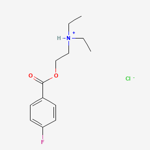 molecular formula C13H19ClFNO2 B1660409 Diethylaminoethyl p-fluorobenzoate hydrochloride CAS No. 7613-23-2