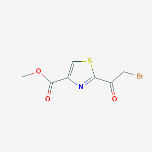 molecular formula C7H6BrNO3S B1660415 4-Thiazolecarboxylic acid, 2-(bromoacetyl)-, methyl ester CAS No. 76275-88-2