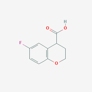 molecular formula C10H9FO3 B1660416 6-Fluoro-3,4-dihydro-2H-1-benzopyran-4-carboxylic acid CAS No. 76301-93-4