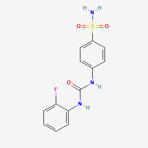 molecular formula C13H12FN3O3S B1660419 1-(2-Fluorophenyl)-3-(4-sulfamoylphenyl)urea CAS No. 76393-36-7