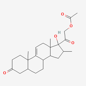 2-{1-HYDROXY-2,9A,11A-TRIMETHYL-7-OXO-1H,2H,3H,3AH,3BH,4H,5H,5AH,6H,7H,8H,9H,9AH,11H,11AH-CYCLOPENTA[A]PHENANTHREN-1-YL}-2-OXOETHYL ACETATE