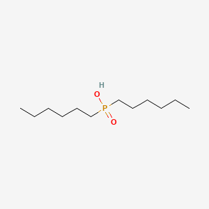 molecular formula C12H27O2P B1660425 Dihexylphosphinic acid CAS No. 7646-81-3