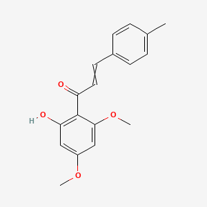 molecular formula C18H18O4 B1660429 2-Propen-1-one, 1-(2-hydroxy-4,6-dimethoxyphenyl)-3-(4-methylphenyl)- CAS No. 76554-25-1