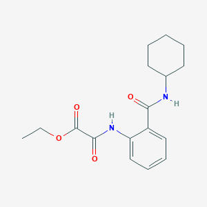 molecular formula C17H22N2O4 B1660436 Ethyl 2-{2-[(cyclohexylamino)carbonyl]anilino}-2-oxoacetate CAS No. 76617-93-1