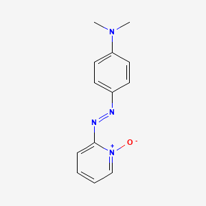 molecular formula C13H14N4O B1660445 Benzenamine, N,N-dimethyl-4-[2-(1-oxido-2-pyridinyl)diazenyl]- CAS No. 7687-09-4