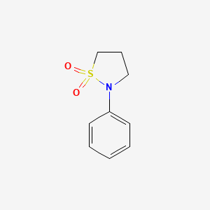 molecular formula C9H11NO2S B1660447 2-Phenyl-1,2-thiazolidine 1,1-dioxide CAS No. 76906-24-6