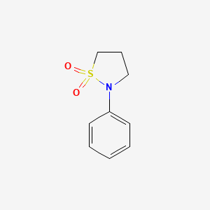 molecular formula C9H11NO2S B1660447 2-苯基-1,2-噻唑烷-1,1-二氧化物 CAS No. 76906-24-6