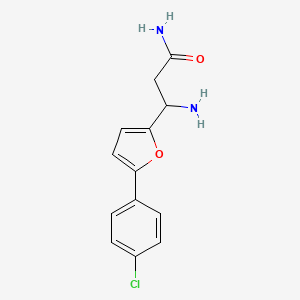 molecular formula C13H13ClN2O2 B1660455 3-Amino-3-[5-(4-chlorophenyl)furan-2-yl]propanamide CAS No. 771522-73-7