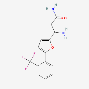 3-Amino-3-(5-(2-(trifluoromethyl)phenyl)furan-2-yl)propanamide