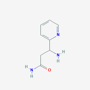 molecular formula C8H11N3O B1660458 3-Amino-3-(pyridin-2-YL)propanamide CAS No. 771528-85-9