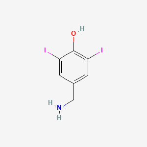 molecular formula C7H7I2NO B1660460 4-(Aminomethyl)-2,6-diiodophenol CAS No. 771579-38-5