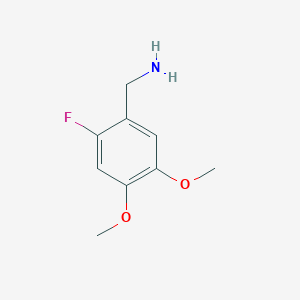 molecular formula C9H12FNO2 B1660464 1-(2-Fluoro-4,5-dimethoxyphenyl)methanamine CAS No. 771584-49-7