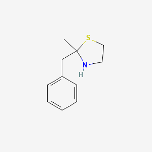 molecular formula C11H15NS B1660467 2-Benzyl-2-methyl-1,3-thiazolidine CAS No. 773-46-6