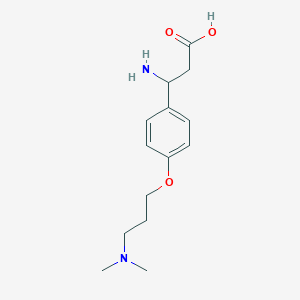 molecular formula C14H22N2O3 B1660483 3-Amino-3-[4-[3-(dimethylamino)propoxy]phenyl]propanoic acid CAS No. 773125-18-1