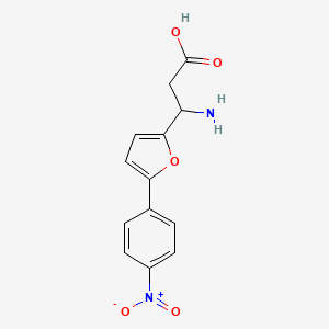 molecular formula C13H12N2O5 B1660485 3-Amino-3-(5-(4-nitrophenyl)furan-2-yl)propanoic acid CAS No. 773125-51-2
