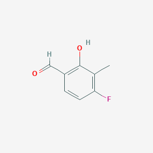 molecular formula C8H7FO2 B1660496 4-Fluoro-2-hydroxy-3-methylbenzaldehyde CAS No. 775337-99-0