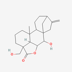 molecular formula C20H28O4 B1660498 7,18-二羟基考烯内酯 CAS No. 7758-47-6