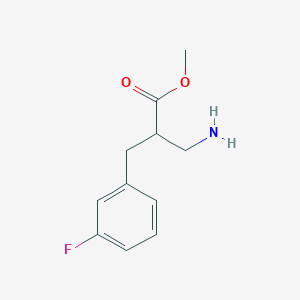 molecular formula C11H14FNO2 B1660500 Methyl 3-amino-2-[(3-fluorophenyl)methyl]propanoate CAS No. 776327-08-3