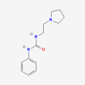 molecular formula C13H19N3O B1660508 N-Phenyl-N'-[2-(pyrrolidin-1-yl)ethyl]urea CAS No. 77731-48-7