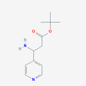 molecular formula C12H18N2O2 B1660510 Tert-butyl 3-amino-3-pyridin-4-ylpropanoate CAS No. 77742-24-6