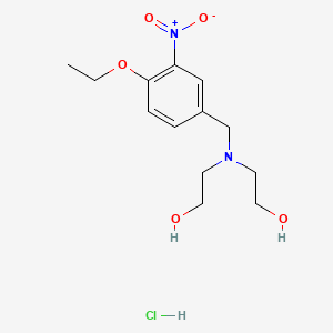 molecular formula C13H21ClN2O5 B1660521 Ethanol, 2,2'-((4-ethoxy-3-nitrobenzyl)imino)di-, hydrochloride CAS No. 77905-46-5