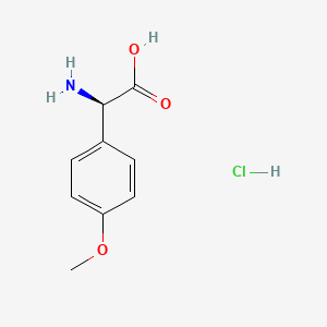 molecular formula C9H12ClNO3 B1660533 (2R)-2-Amino-2-(4-methoxyphenyl)acetic acid;hydrochloride CAS No. 78263-54-4