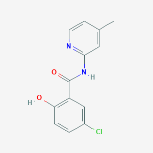 molecular formula C13H11ClN2O2 B1660542 Benzamide, 5-chloro-2-hydroxy-N-(4-methyl-2-pyridinyl)- CAS No. 783371-33-5