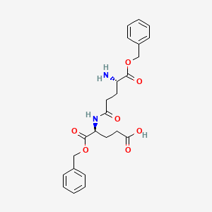 molecular formula C24H28N2O7 B1660549 (4S)-4-[[(4S)-4-Amino-5-oxo-5-phenylmethoxypentanoyl]amino]-5-oxo-5-phenylmethoxypentanoic acid CAS No. 78658-51-2